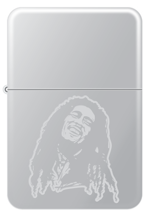 silver 925 oil lighter Bob Marley slim